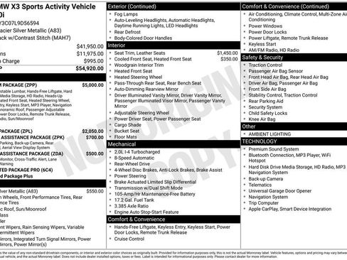 Used 2020 BMW X3 sDrive30i w/ Premium Package image 6