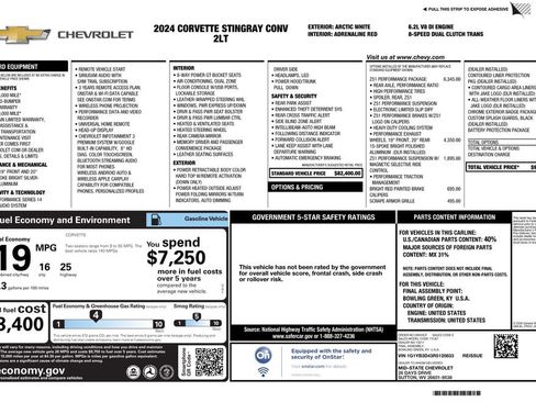Used 2024 Chevrolet Corvette Stingray Preferred Conv w/ Z51 Performance Package RWD image 4