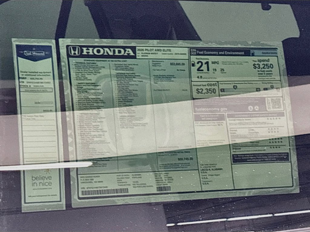 New 2026 Honda Pilot Elite image 25