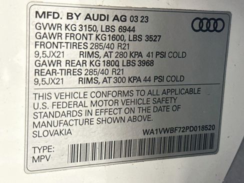 Used 2023 Audi SQ7 Prestige w/ Prestige Package AWD/4WD image 37