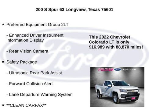 Used 2022 Chevrolet Colorado LT w/ Fleet Safety Package image 5