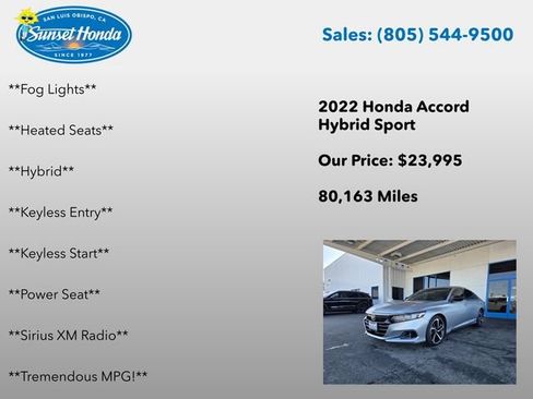 Certified 2022 Honda Accord Sport image 8