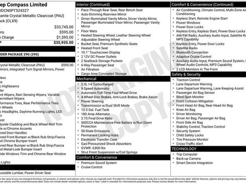 Certified 2023 Jeep Compass Limited AWD/4WD image 41