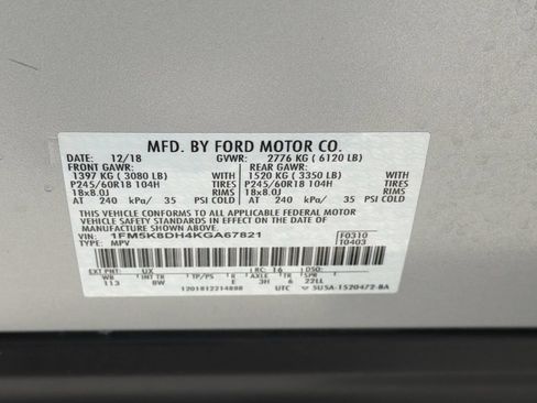 Used 2019 Ford Explorer XLT w/ Equipment Group 201A AWD/4WD image 33