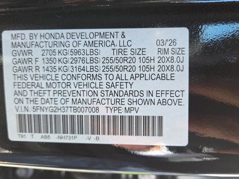 New 2026 Honda Pilot Sport image 23