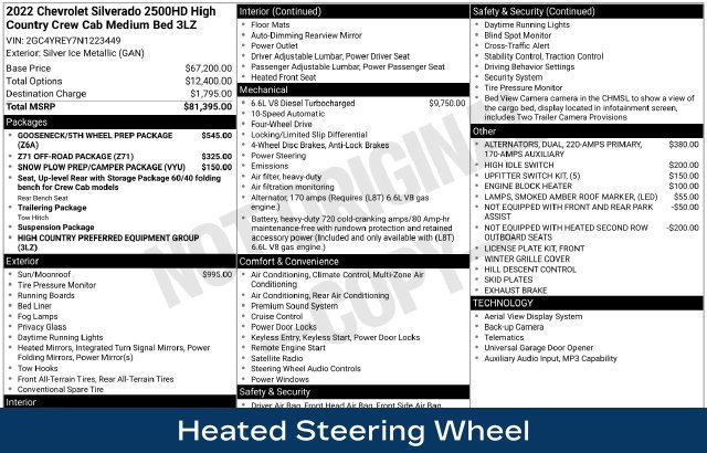 Used 2022 Chevrolet Silverado 2500 High Country AWD/4WD image 28