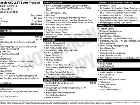 Used 2025 Genesis G80 2.5T Sport Prestige image 34