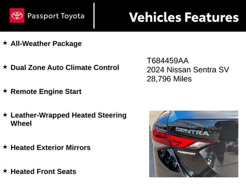 Used 2024 Nissan Sentra SV w/ All-Weather Package image 10