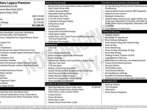 Certified 2025 Subaru Legacy Premium image 34