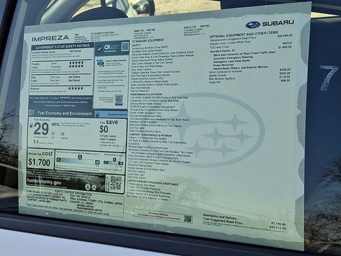 New 2026 Subaru Impreza 2.0i Sport image 23