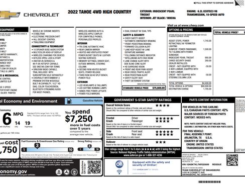 Used 2022 Chevrolet Tahoe High Country AWD/4WD image 34