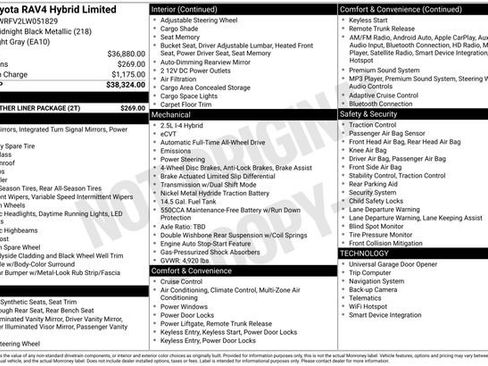 Used 2020 Toyota RAV4 Limited w/ All Weather Liner Package image 3