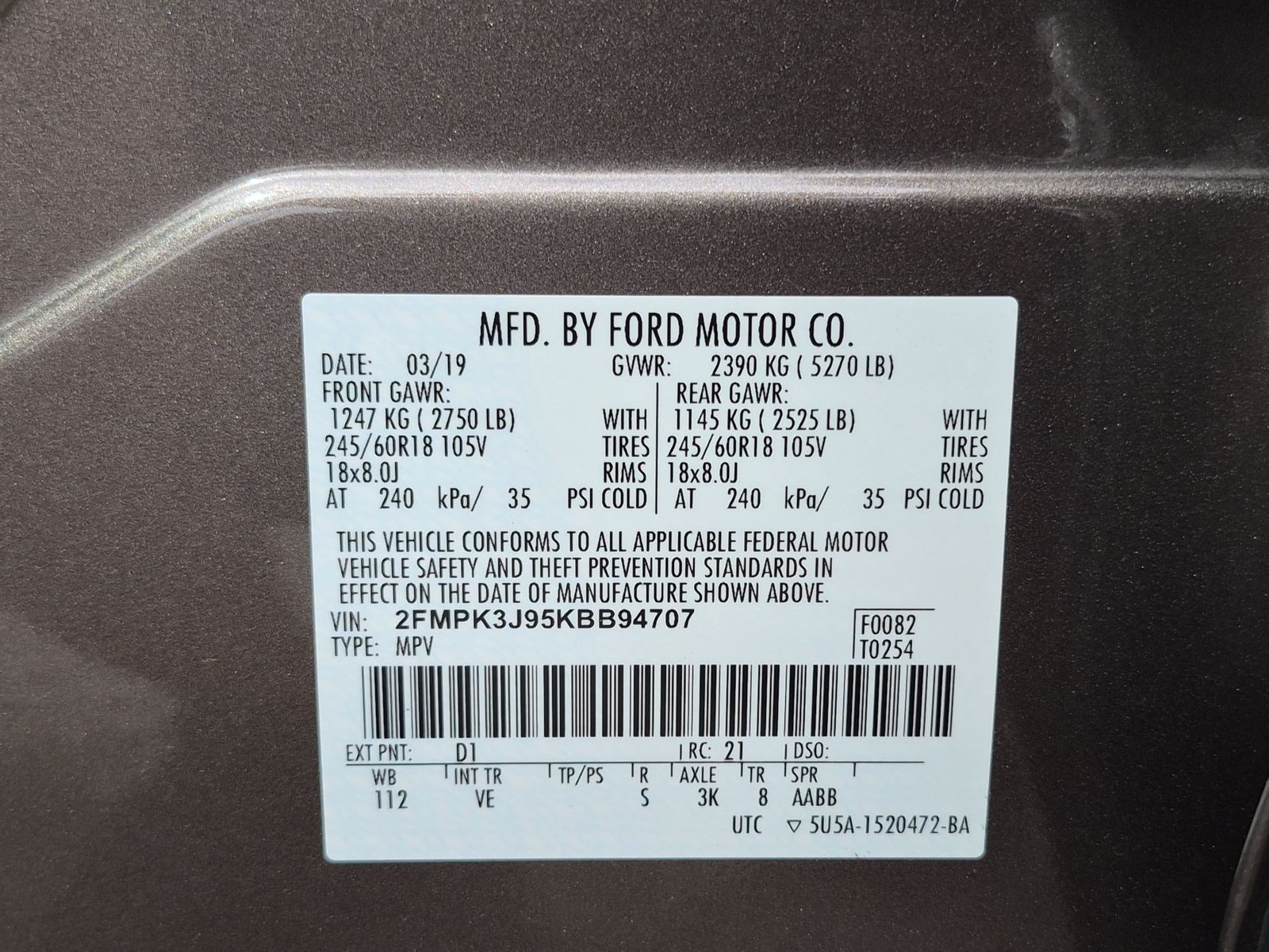 Used 2019 Ford Edge SEL w/ Equipment Group 201A FWD image 35