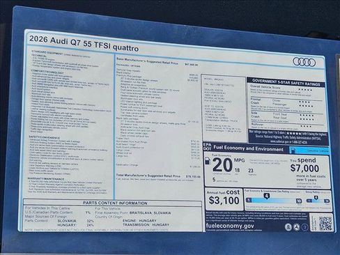 New 2026 Audi Q7 3.0T Premium Plus AWD/4WD image 18