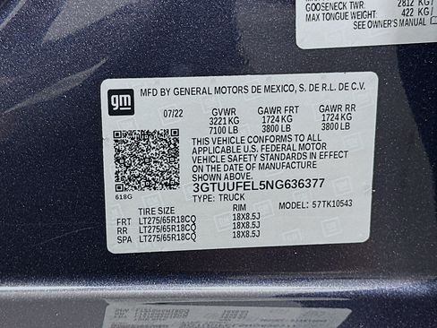Used 2022 GMC Sierra 1500 AT4X AWD/4WD image 12