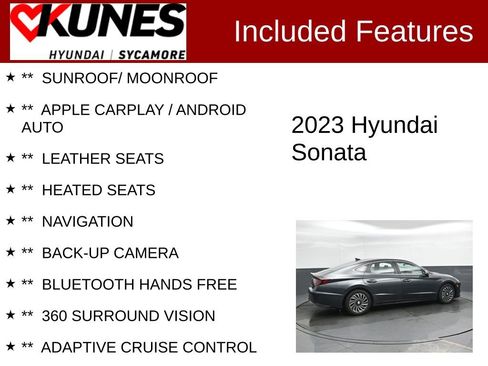 Certified 2023 Hyundai Sonata Limited w/ Cargo Package image 2