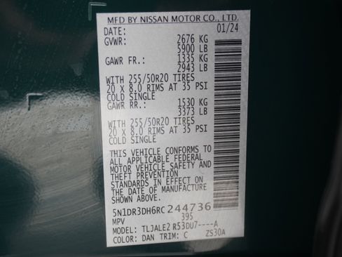 Used 2024 Nissan Pathfinder Platinum w/ Lighting Package (N93) FWD image 38