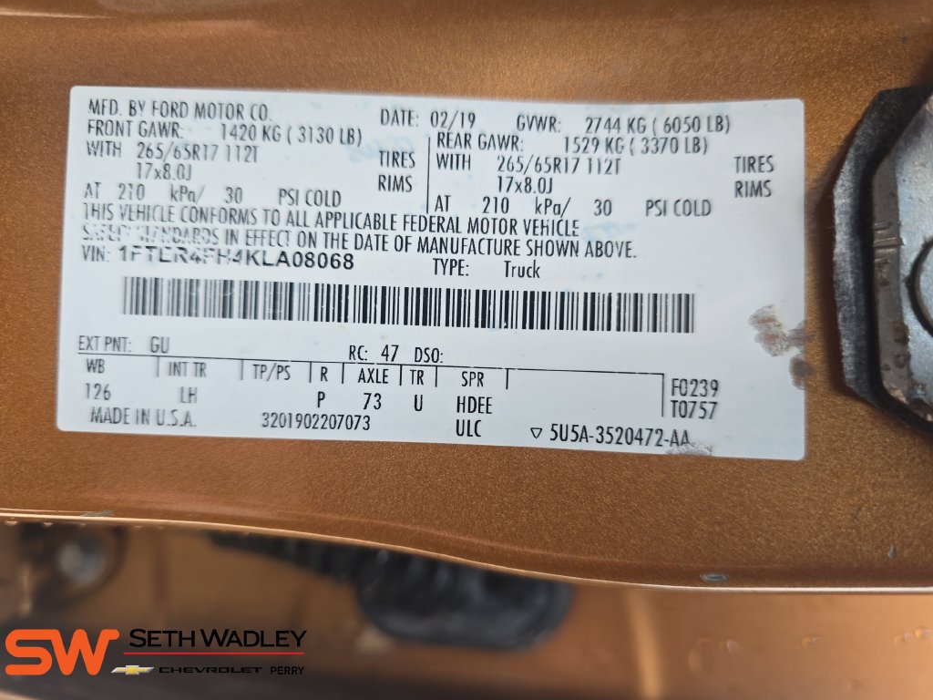 Used 2019 Ford Ranger XLT w/ FX4 Off-Road Package AWD/4WD image 34