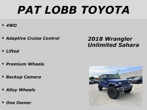Used 2018 Jeep Wrangler Unlimited Sahara AWD/4WD image 21
