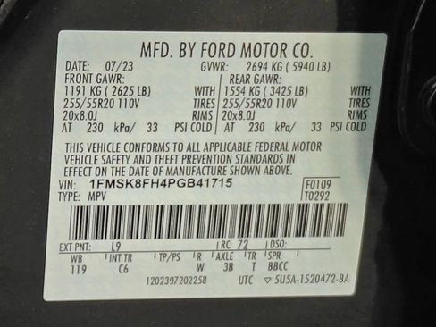 Used 2023 Ford Explorer Limited w/ Equipment Group 301A AWD/4WD image 81
