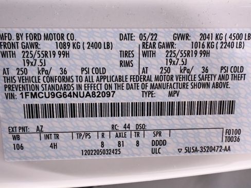 Certified 2022 Ford Escape SE w/ SE Sport Appearance Package AWD/4WD image 43