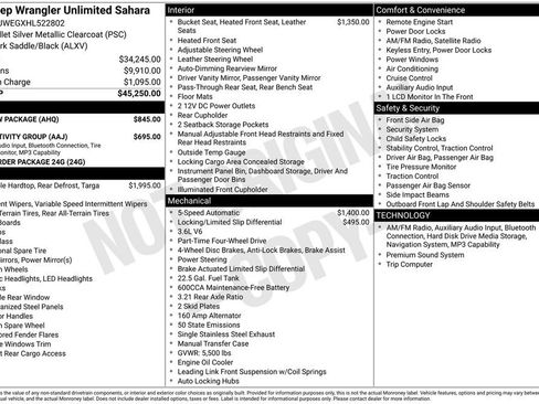 Used 2017 Jeep Wrangler Unlimited Sahara w/ Max Tow Package AWD/4WD image 17
