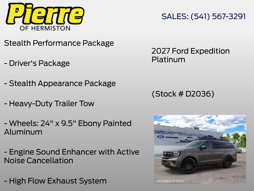 New 2027 Ford Expedition Platinum w/ Stealth Performance Package AWD/4WD image 6