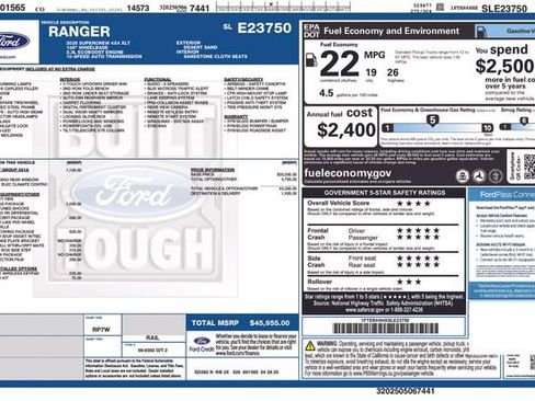 New 2025 Ford Ranger XLT w/ Equipment Group 301A High image 30