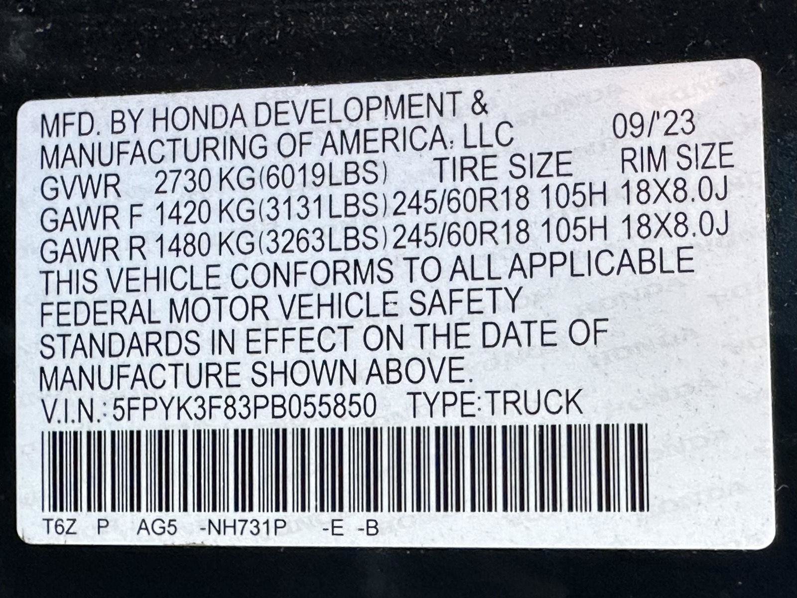 Certified 2023 Honda Ridgeline Black Edition image 46