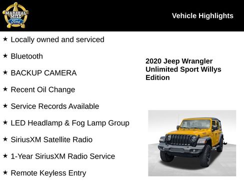 Used 2020 Jeep Wrangler Unlimited Sport AWD/4WD image 2