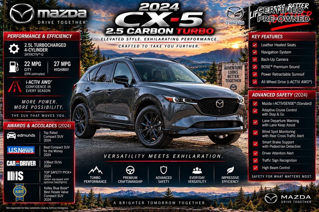 Used 2024 MAZDA CX-5 Carbon Edition AWD/4WD image 2