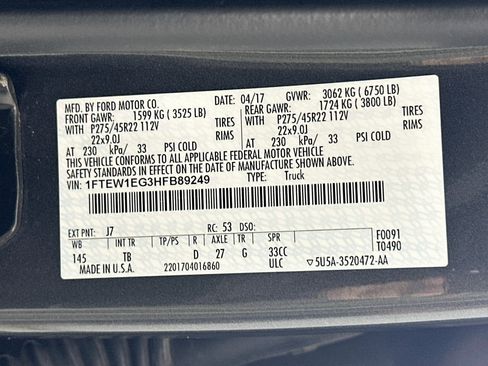 Used 2017 Ford F150 Limited w/ Trailer Tow Package AWD/4WD image 32