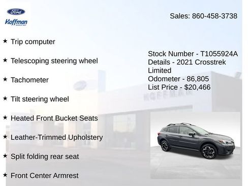 Used 2021 Subaru Crosstrek 2.5i Limited w/ Moonroof Package 1 AWD/4WD image 30