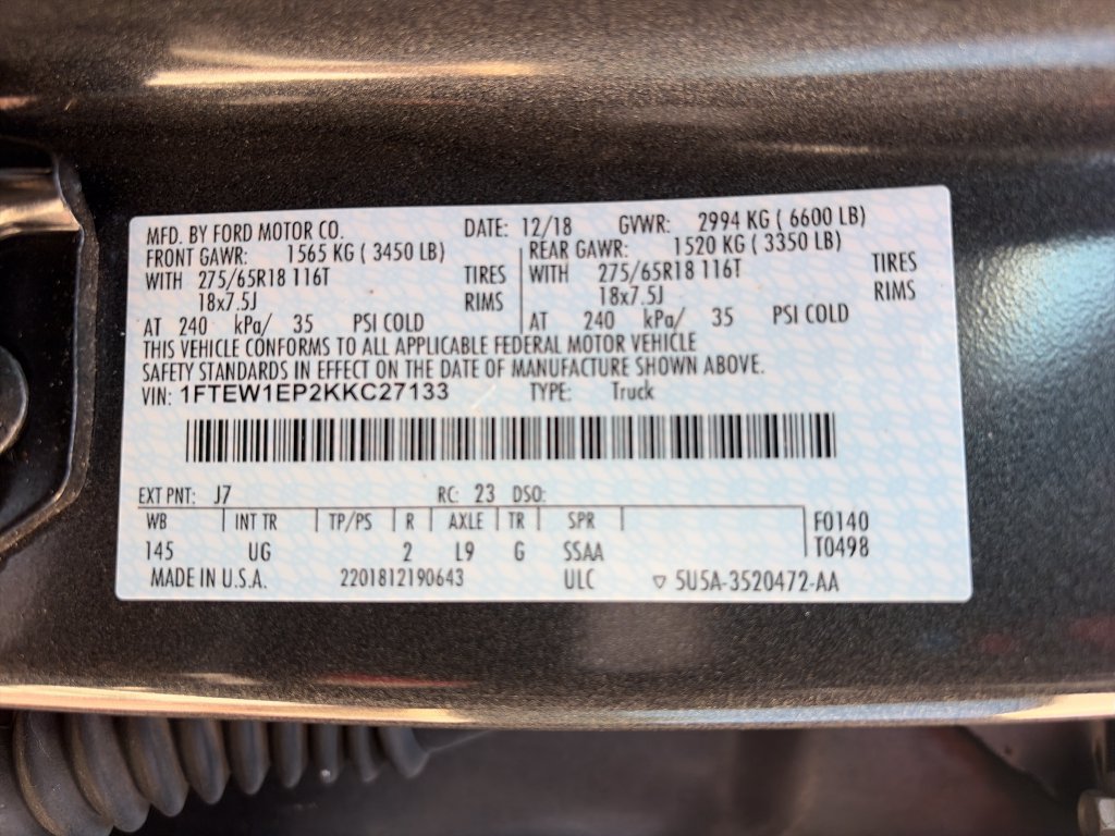 Used 2019 Ford F150 XLT w/ Equipment Group 301A Mid AWD/4WD image 32