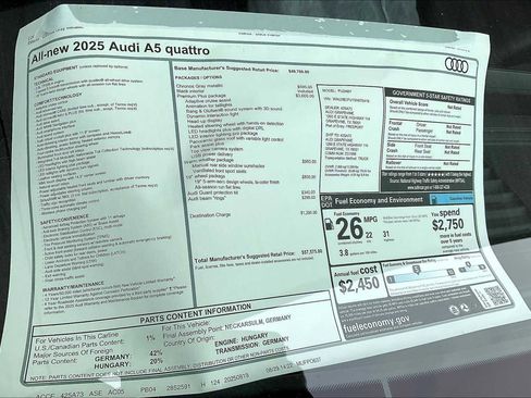 New 2025 Audi A5 2.0T Premium Plus image 18