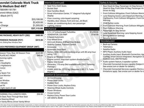 Certified 2024 Chevrolet Colorado W/T AWD/4WD image 6