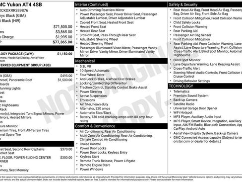 Used 2024 GMC Yukon AT4 w/ Technology Package AWD/4WD image 4
