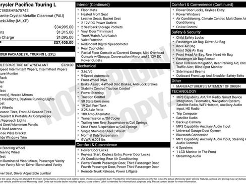 Used 2017 Chrysler Pacifica Touring-L FWD image 3