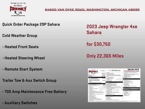 Used 2023 Jeep Wrangler Unlimited Sahara w/ Cold Weather Group AWD/4WD image 3