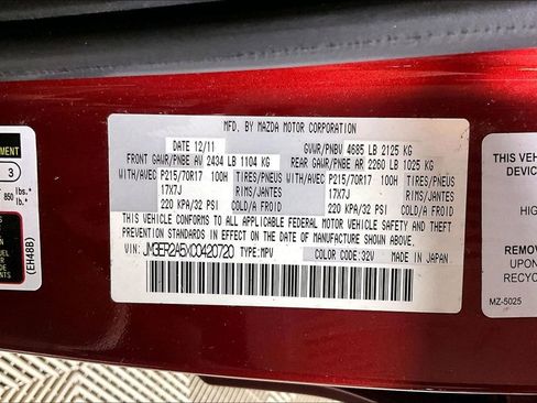 Used 2012 MAZDA CX-7 i SV FWD image 21
