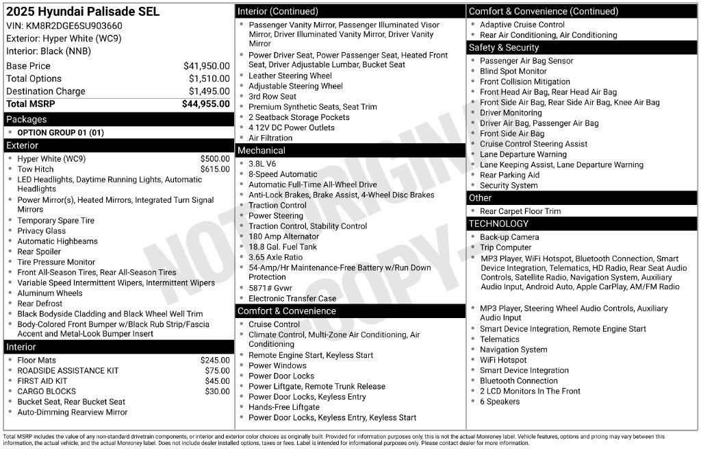 Used 2025 Hyundai Palisade SEL AWD/4WD image 6