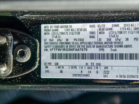 Used 2022 Ford F150 Raptor w/ Equipment Group 801A High AWD/4WD image 64