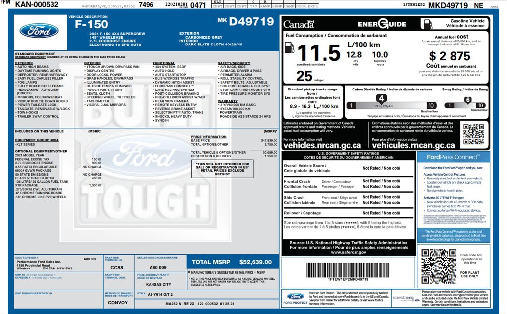 Used 2021 Ford F150 XLT w/ XTR Package AWD/4WD image 64