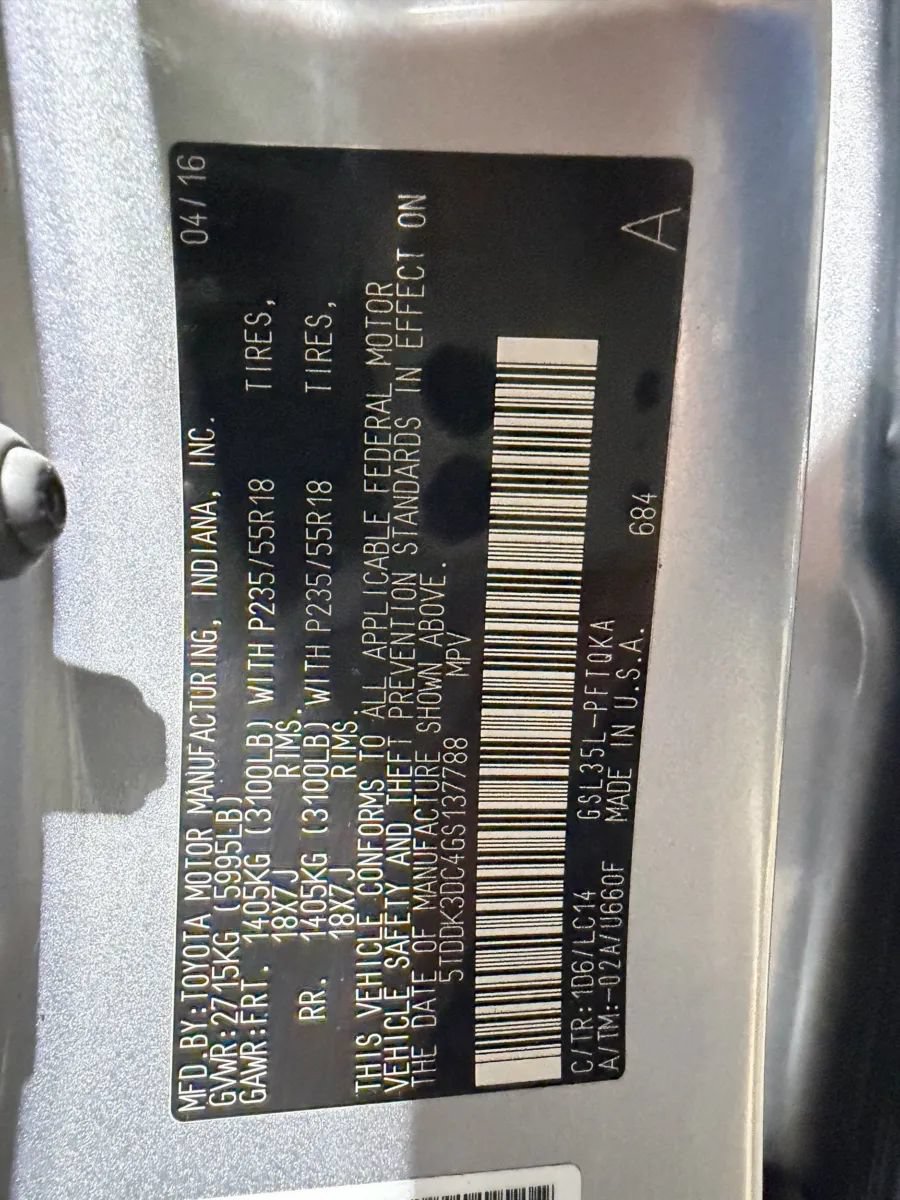 Used 2016 Toyota Sienna XLE Premium w/ Protection Package AWD/4WD image 24
