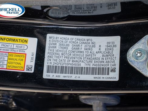 Certified 2023 Honda Civic Sport image 38