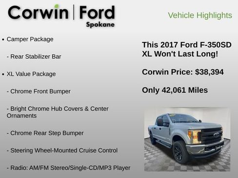 Used 2017 Ford F350 XL w/ XL Value Package image 6