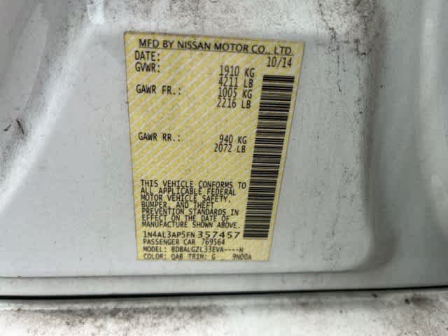 Used 2015 Nissan Altima 2.5 S w/ Power Driver Seat Package FWD image 9