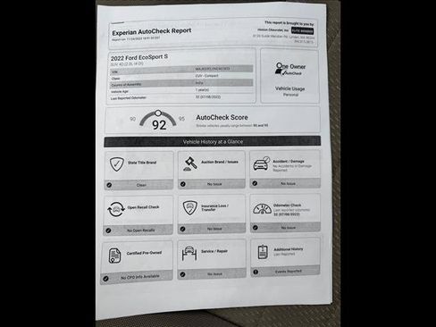 Used 2022 Ford EcoSport S image 16