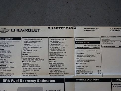 Used 2012 Chevrolet Corvette Grand Sport w/ 2LT Preferred Equipment Group RWD image 87
