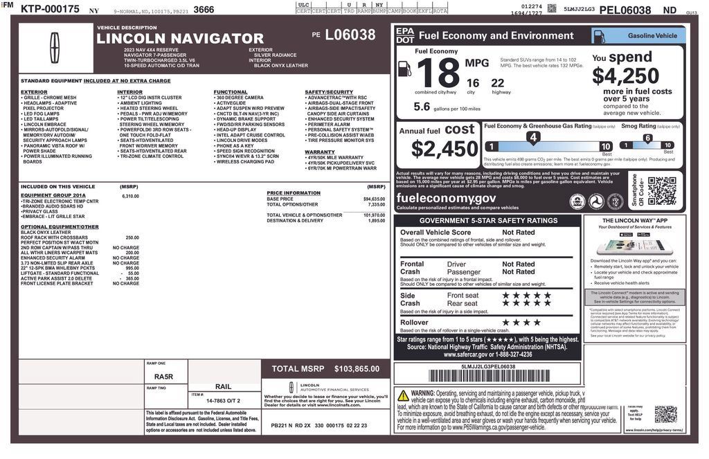 Certified 2023 Lincoln Navigator Reserve AWD/4WD image 3